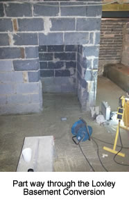 Part way through the Loxley, Sheffield, basement conversion